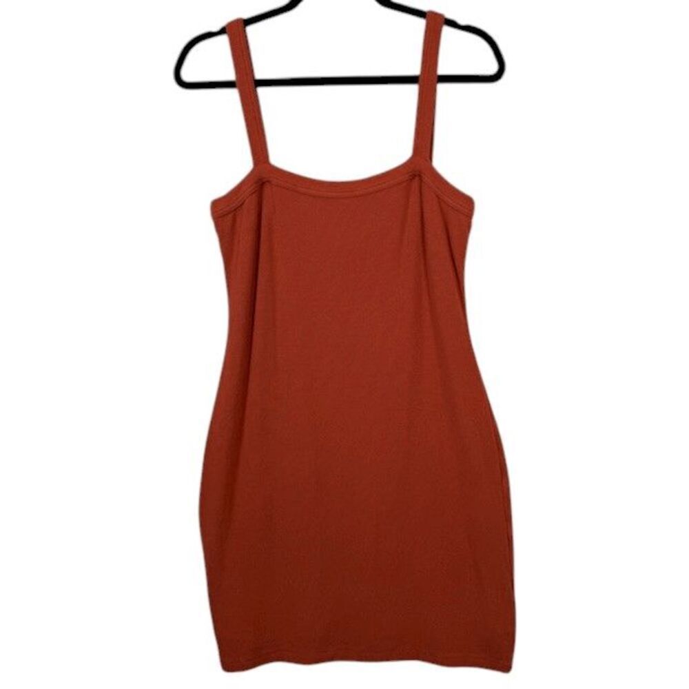 Privacy Please Bradian Ribbed Mini Dress‎ Sleeveless Revolve Rust Size Medium